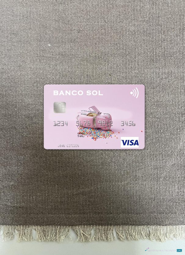 Download Angola Banco Sol visa card photolook front Photoshop template